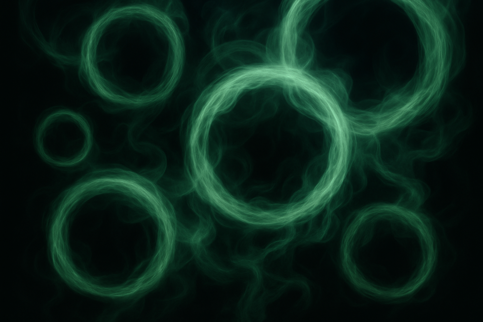 Green smoky smoke circles